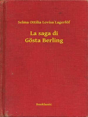 cover image of La saga di Gösta Berling